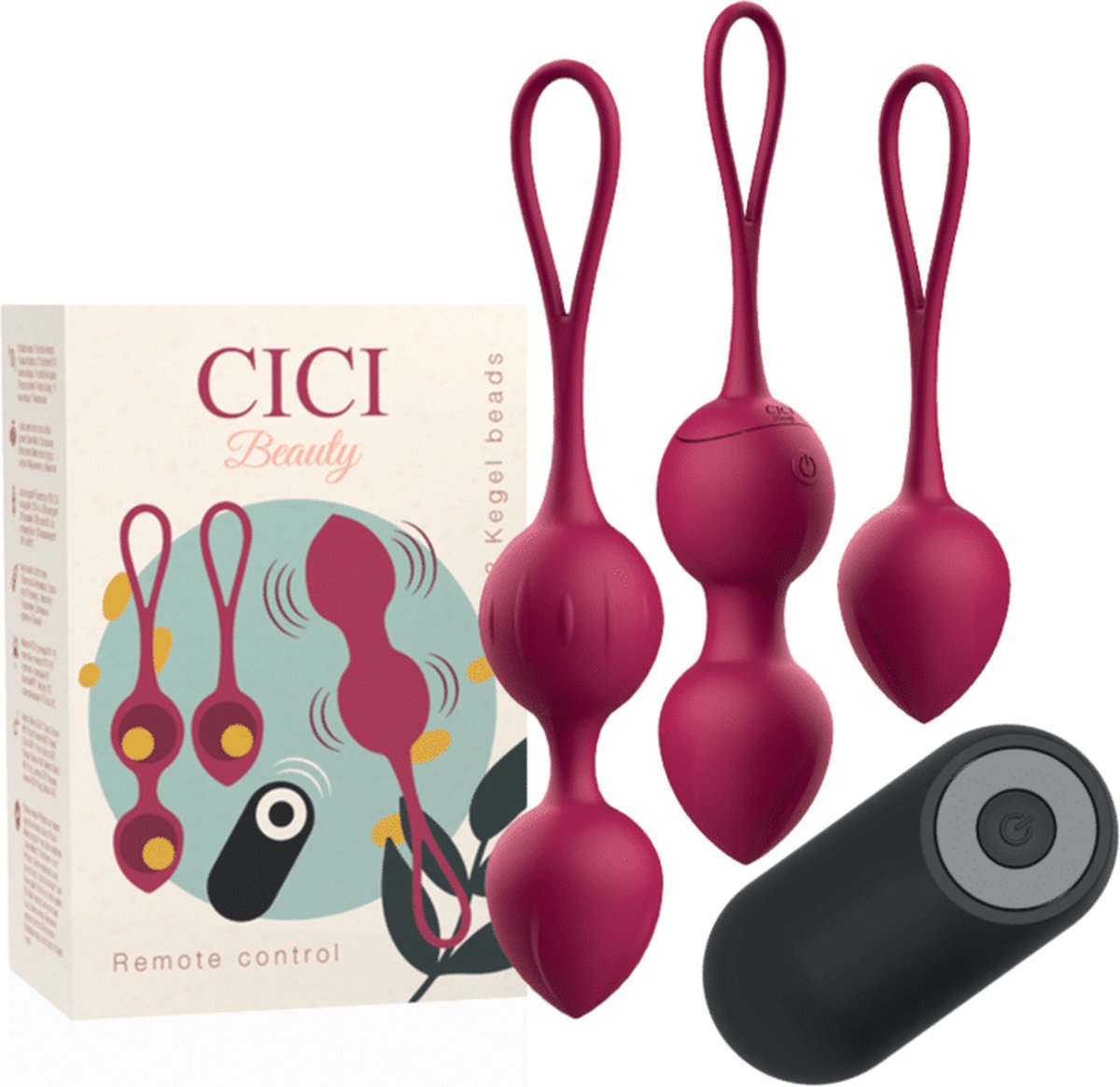 Goedkoopste CICI BEAUTY | Cici Beauty Premium Silicone 3 Vibrating Kegel Beads Remote Control | Vibrator | Vibrating Beads | Woman Vibrator | Sex Toy for Woman | Sex Toy for Couple