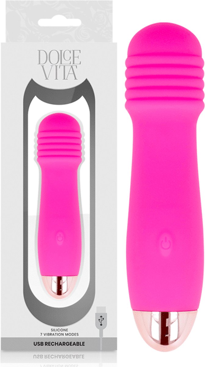 DOLCE VITA | Dolce Vita Rechargeable Vibrator Three Pink 7 Speeds