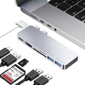 Hub usb-c iMounts MacBook Air M2 2022 - HDMI - USB3. 0 - Lecteur SD - Argent