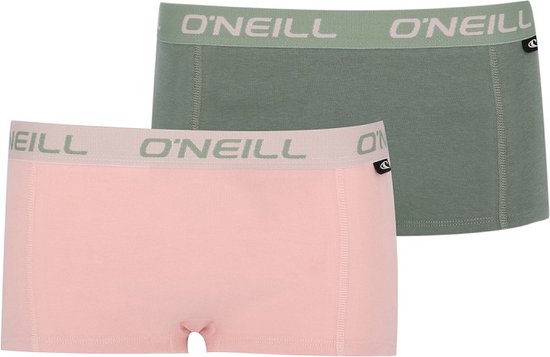 O'Neill dames boxershorts 2-pack - pink green - XL