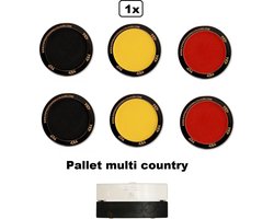 1x Palet Multi color set Country PXP Professional Colours zwart/geel/rood - 6x 10 gram - Schmink Belgie festival thema feest Duitsland kids verjaardag party