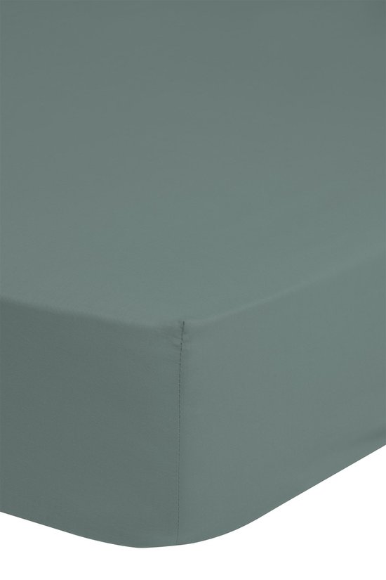 Luxe jersey geweven hoeslaken groen - 70x140/150 (junior) - heerlijk zacht en ademend - hoogwaardige kwaliteit - rondom elastiek - hoge hoeken - perfecte pasvorm