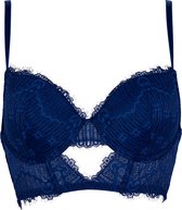 Viuma Dames Marineblauw V620361 Kanten Beha Strapless Push up Bh Dagelijks  Comfort