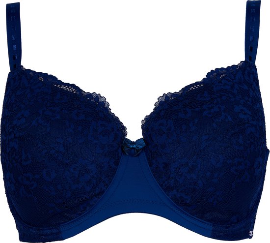 After Eden D-cup & up Padded hidden wire bra in recycled fabric Dames Beha - Dark Blue - Maat 80F