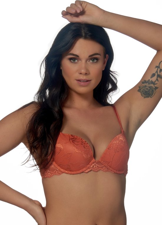 Soutien-gorge Femme After Eden Anna Gel dentelle en tissu recyclé - Brique - Taille 80C