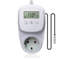 plugin thermostaat pompschakelaar TC500 FR met penaarde, externe en ruimte sensor (België/Frankrijk)