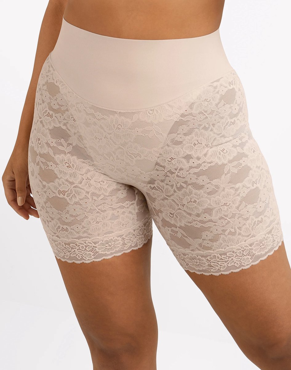 Tame Your Tummy Lace Shorty | Soft Beige