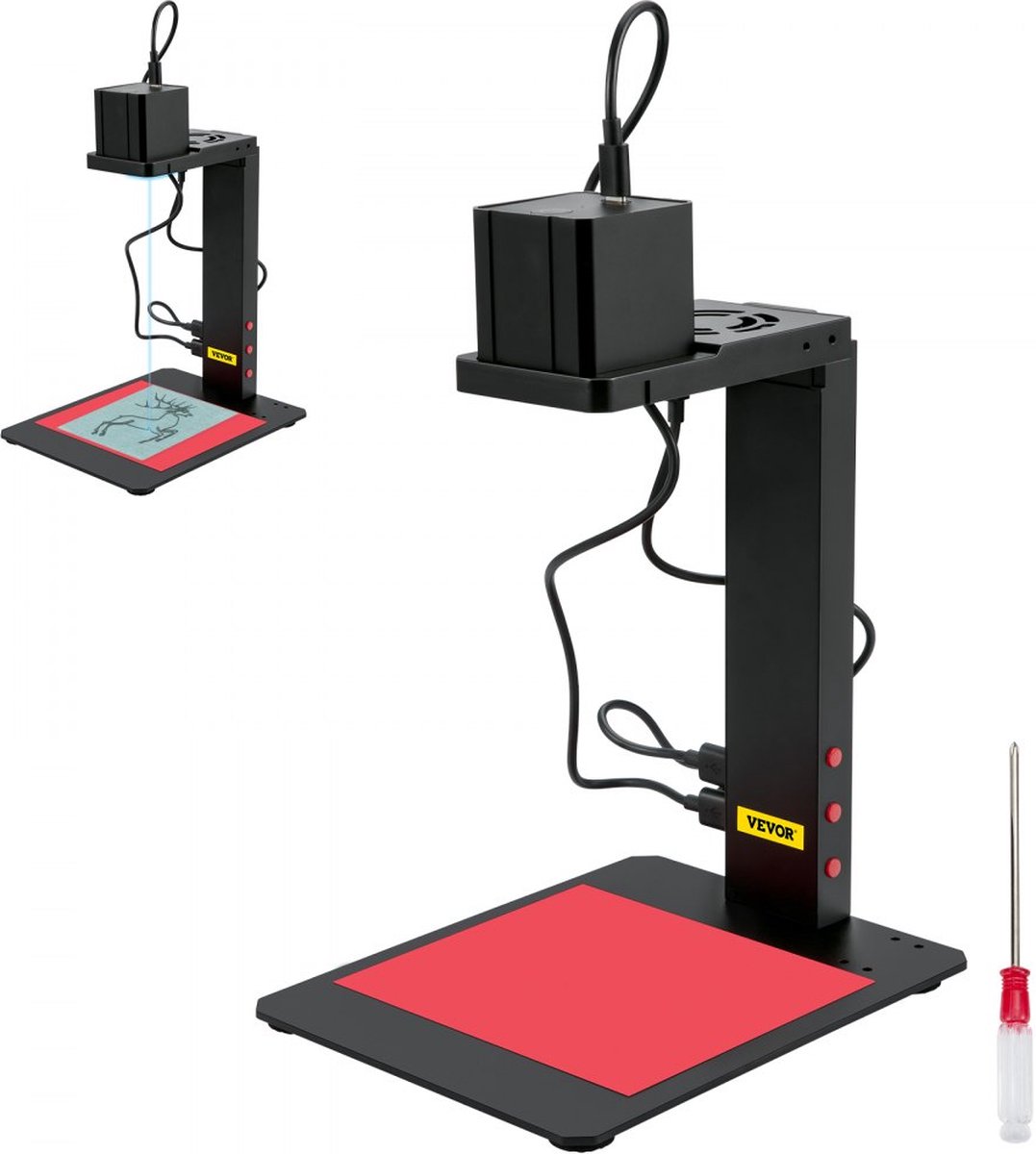 Graveur Laser CNC 40x40cm, Machine de Découpe pour Bricolage