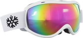 Skibril Mat Wit met Roze Spiegelglas - Snowboardbril - Categorie 3