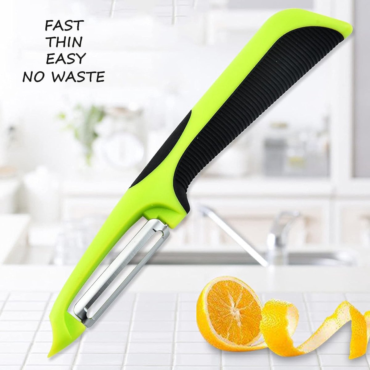 Lot De 2 éplucheurs à Lame Pivotante - Acier Inoxydable - Poignée Ergonomique Noire - Pour Légumes Et Fruits