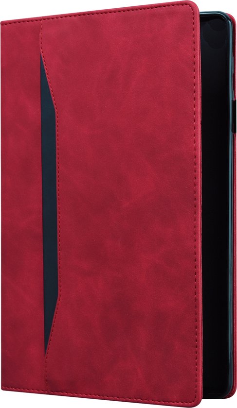Case2go - Étui pour Lenovo Tab P12 Pro - Business Wallet Book Case - Avec porte-carte - Rouge