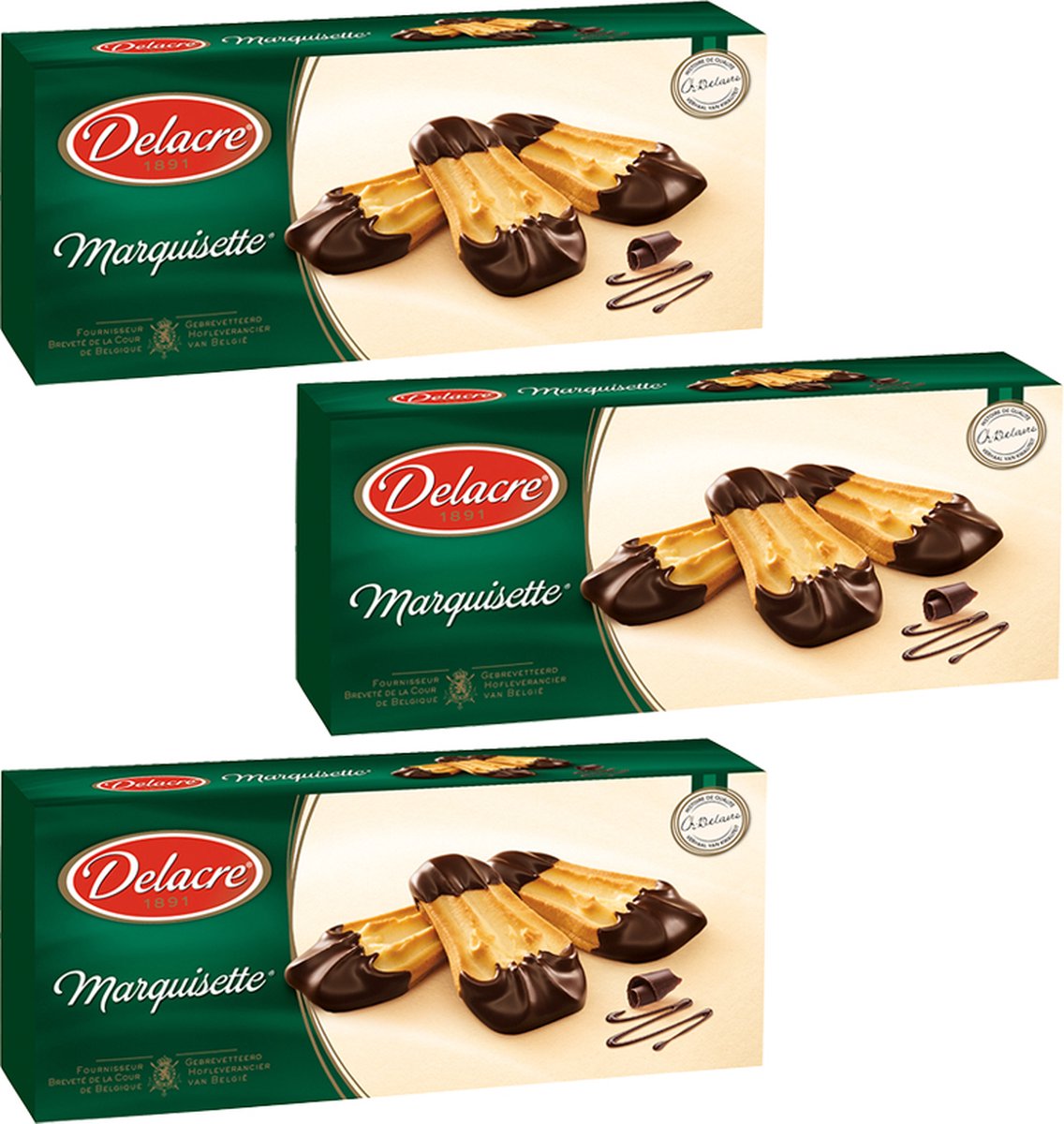Delacre - Biscuits marquisettes au chocolat en livraison à