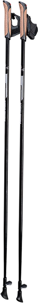 Gastrock Nordic Walking stokken - Carbon - Zwart - Lengte 115 cm - Kurk-kunststof handvat - Gewicht 370 gram - Voor dames en heren - Wandelstokken - Trekkingstokken - Wandelstokken outdoor - Wandelstokken trekking