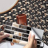 27 stuks tegelstickers mozaïek wandtegels zelfklevende decoratieve tegelstickers voor keuken badkamer peel and stick (20 x 10 cm)