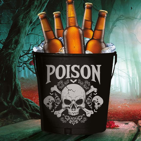 Fiestas Guirca - Emmer poison metaal - 19 x 23 cm - 1 stuks - Halloween - Halloween Decoratie - Halloween Versiering
