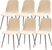 Stoelhoezen, stretch stoelhoezen voor eetkamerstoelen, universeel, wasbaar, Scandinavian stoelbekleding voor keukenstoelen, hotel, banket, jacquard, beige