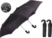 2x PD® - Mini Parapluie Pliable - Incl. housse de rangement - Deluxe - Zwart - Mini Parapluie Sac à main - Mini Parapluie Léger - Mini Parapluie