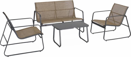 sweeek - Tuinmeubelset, silvi, 4-persoons