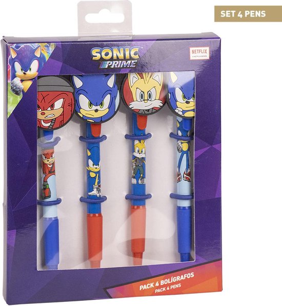 Sonic Prime Pennen - 4 Stuks