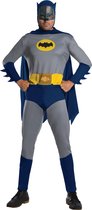 Rubies - Batman & Robin Kostuum - 1966 Batman Kostuum - Zwart, Grijs - Maat 48-50 - Carnavalskleding - Verkleedkleding