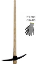 HomGar - Pikhouweel - Hakbijl - Grondbikkel - Grondhak - Landhak - Steel 90 cm - Compleet - Nu met GRATIS handschoenen