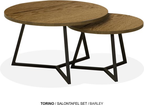 Maxfurn - Set ronde salontafels | Zeer krasvast | Kleur: barley