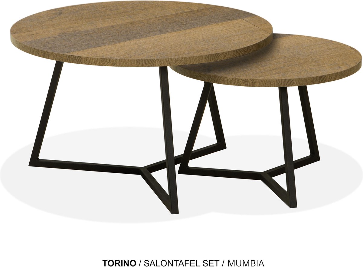 Maxfurn - Set ronde salontafels | Zeer krasvast | Kleur: mumbai