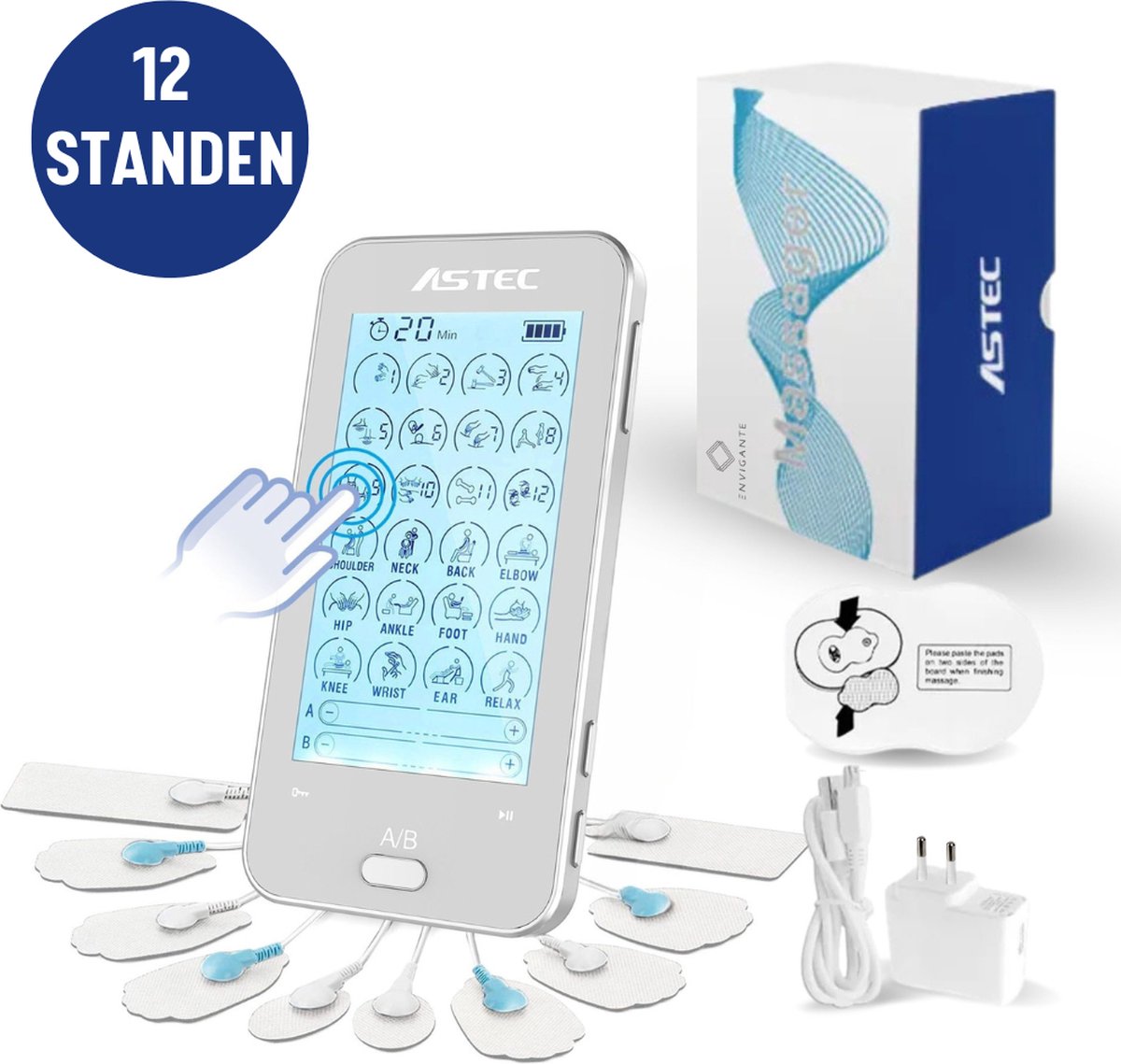 Easy@Home Oplaadbaar Compact Draadloos TENS-Apparaat - Elektrische