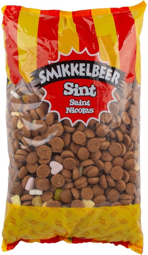 Foto: Smikkelbeer strooigoed snoep en kruidnotenmix 3 kilo strooigoedmix sinterklaas piet sintfeest cadeau kado mix december