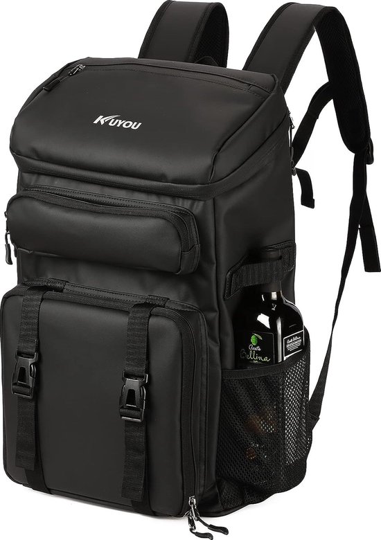 AUXDIQ Koelrugzak, 30 Liter, Waterdichte Picknickrugzak, Thermische Rugzak, Geïsoleerde Koeltas voor Picknick, Camping, Wandelen Blauw