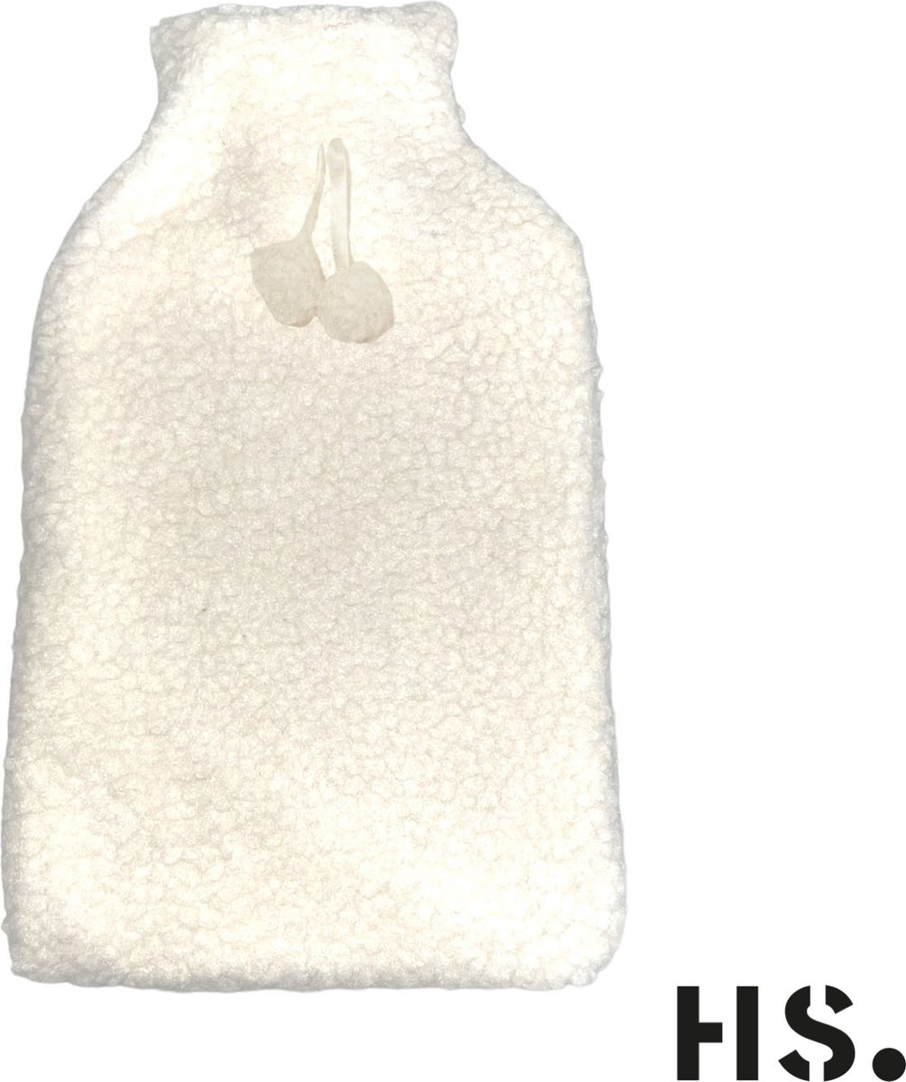 Goedkoopste Home Society - Kruik - Teddy stof - Deco Snugga - Gebr Wit - 34x20x4cm