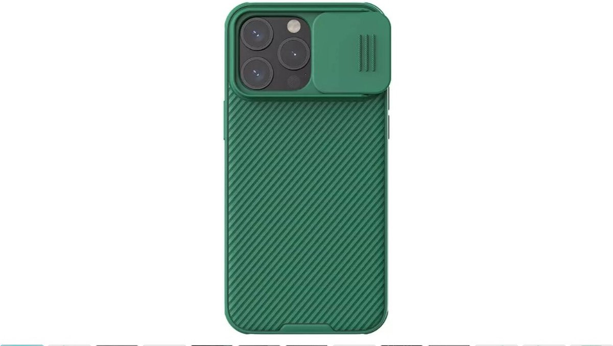 Geschikt voor Nillkin CamShield Apple iPhone 15 Pro Max Hoesje Camera Slider Groen