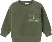 it Name Sweater - fleece | NMMNABANNO bol - Maat 86 Kaki