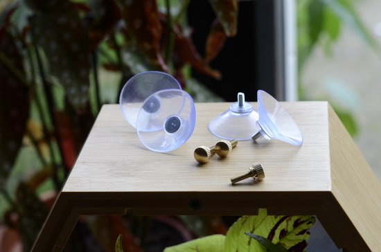 Plantenhanger binnen - Stekstation - Bamboe plantenhanger - Incl. 3 reageerbuisjes