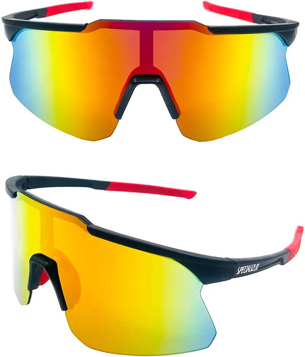 Specialized Fietsbril - Racefiets - Sportbril - Mountainbike - Unisex - UV-bescherming - 155mm - Zwart Rood