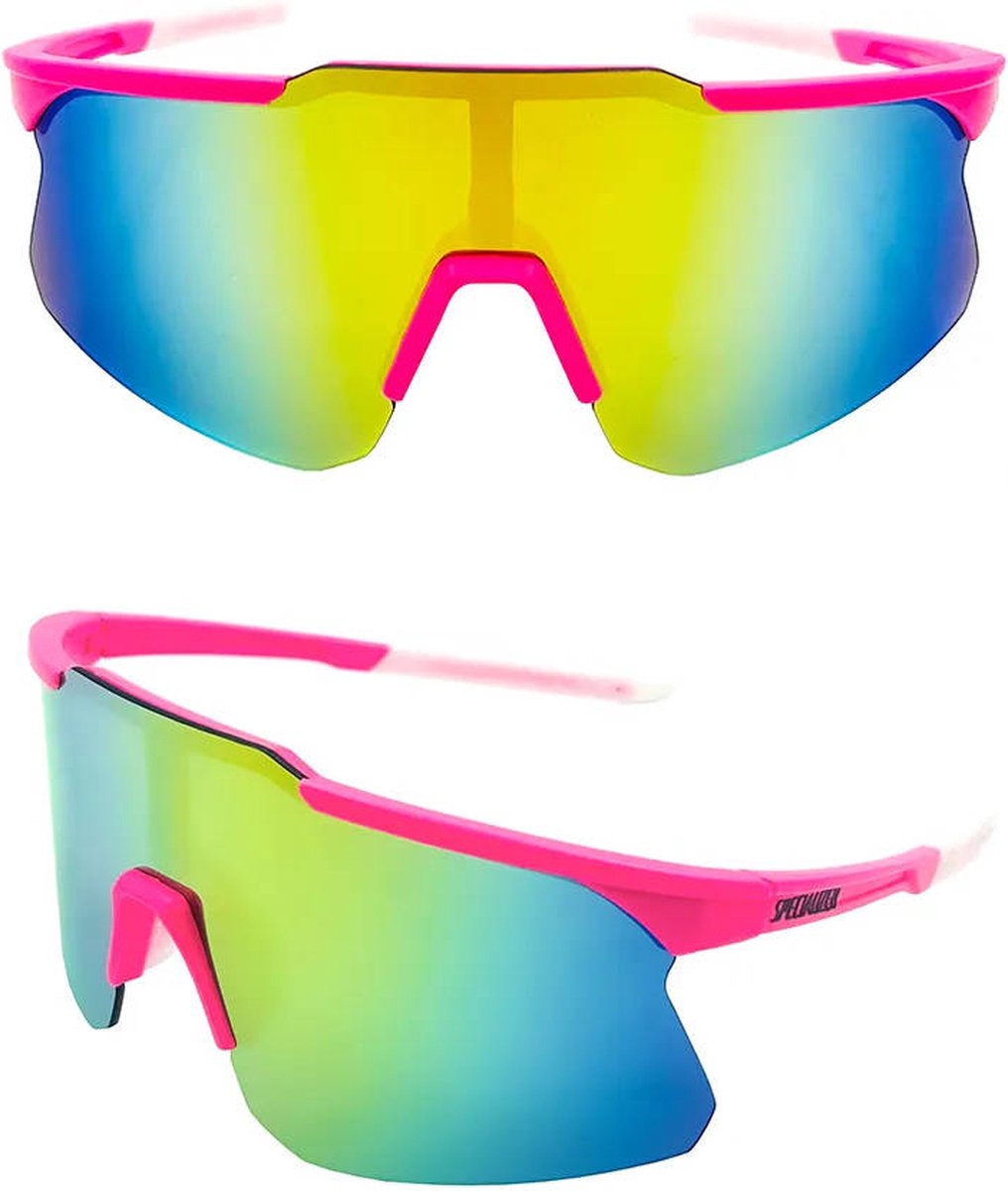 Specialized Fietsbril - Racefiets - Sportbril - Mountainbike - Unisex - UV-bescherming - 155mm - Roze Groen