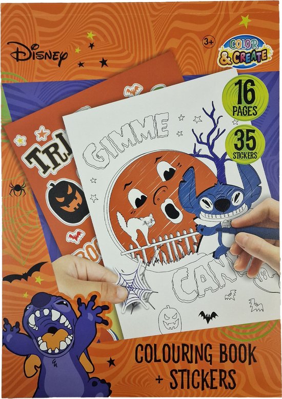 Livre de coloriage stitch Halloween et stickers - Disney
