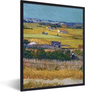 Fotolijst incl. Poster - De oogst - Vincent van Gogh - 60x80 cm - Posterlijst