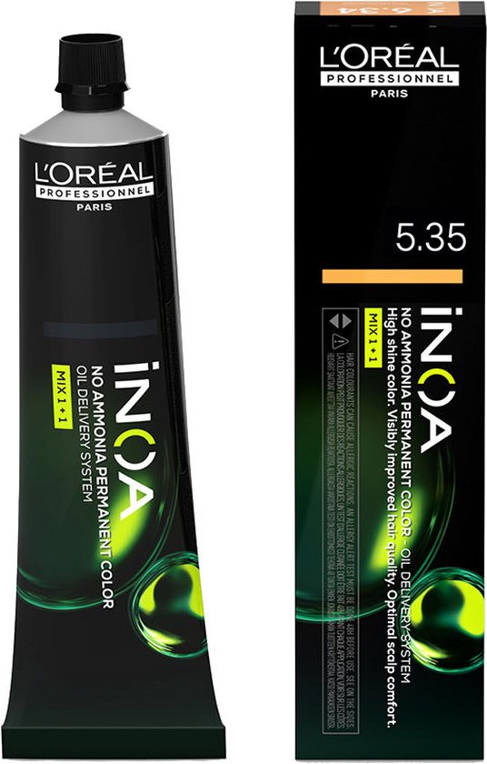 Coloration permanente L'Oréal Professionnel Paris Inoa Color Châtain Doré Acajou Claro Nº 5.35 (60 g)