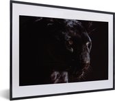 Fotolijst incl. Poster - Panter - Dier - Zwart - 60x40 cm - Posterlijst