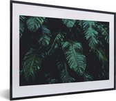 Fotolijst incl. Poster - Jungle - Palmboom - Bladeren - Tropisch - 40x30 cm - Posterlijst