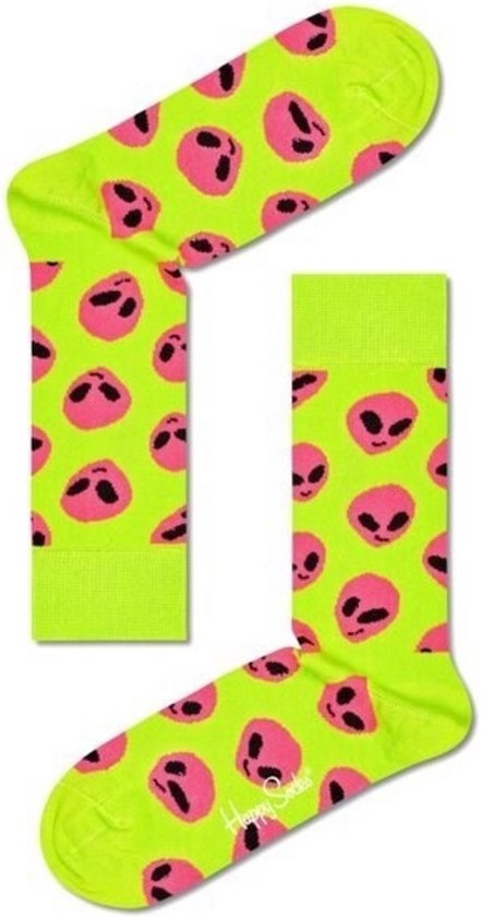 Happy Socks Alien sokken - Maat 36/40 - Geel - 1 Paar