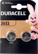 Piles bouton Duracell CR2032 - 2 pièces