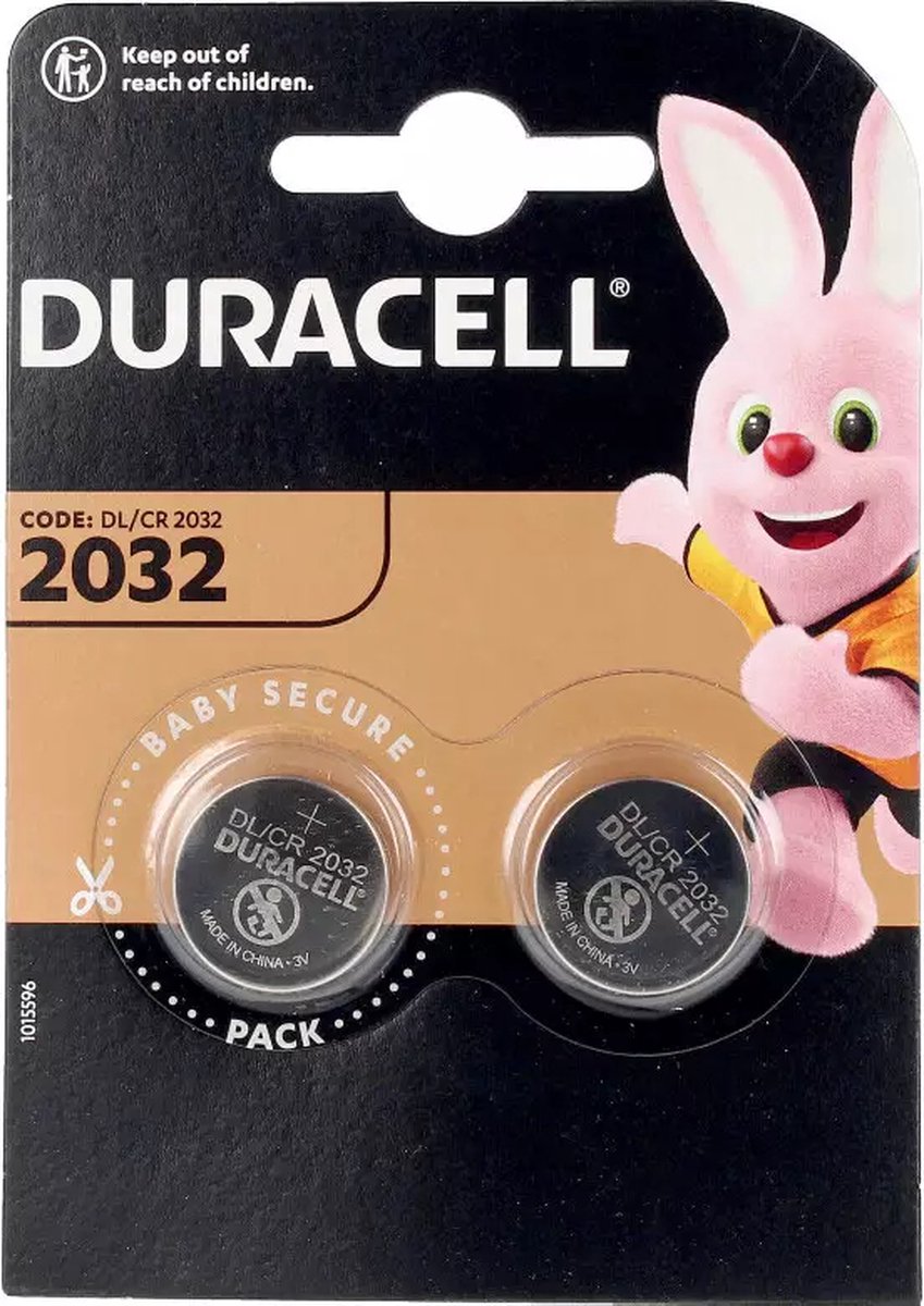 Duracell - 2032 Pile Bouton Lithium - paquet de 4