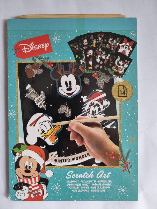 Noël Mickey Disney Scratch Art, 14 illustrations, cadeau pour enfants,  jouets
