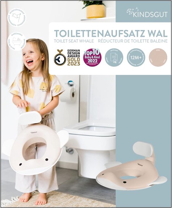 Abattant WC enfant Baleine pour enfants, joli design baleine, disponible  dans des couleurs modernes, sans substances nocives et adapté aux enfants