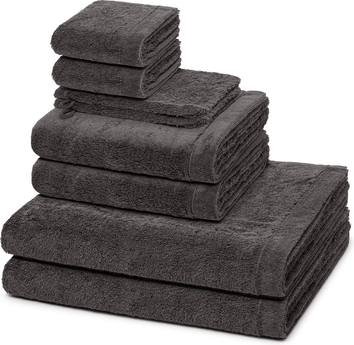 Cawö Sonstiges 2 X washandjes 2 X gasten- 2 X douche- 2 X handdoek - in set Lifestyle