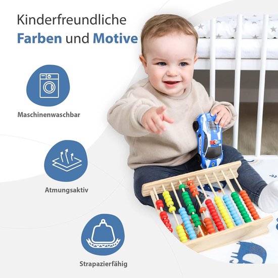 Reisbed matras 60x120 cm opvouwbaar - dikke opvouwbare matras voor baby vouwmatras kinderen matras reisbed 120x60 Regenboog van Alvi — afbeelding 3