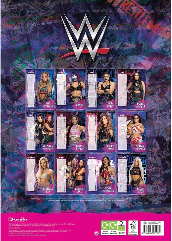 WWE World Wrestling Woman Kalender 2024 A3 bol