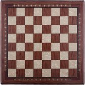 Handgemaakte houten schaakbord - Metalen Schaakstukken - Luxe uitgave - Schaakspel - Schaakset - Schaken - Chess - 42 x 42 cm